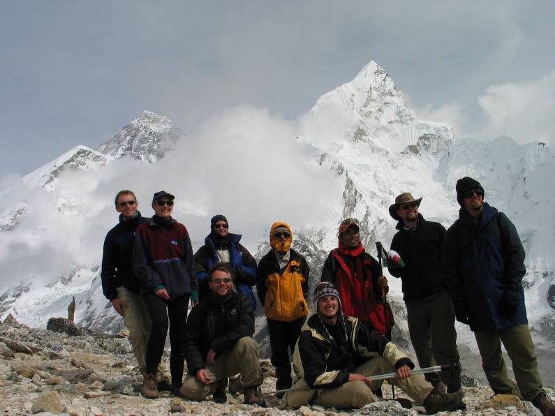 Day 10: The group in front of Everest